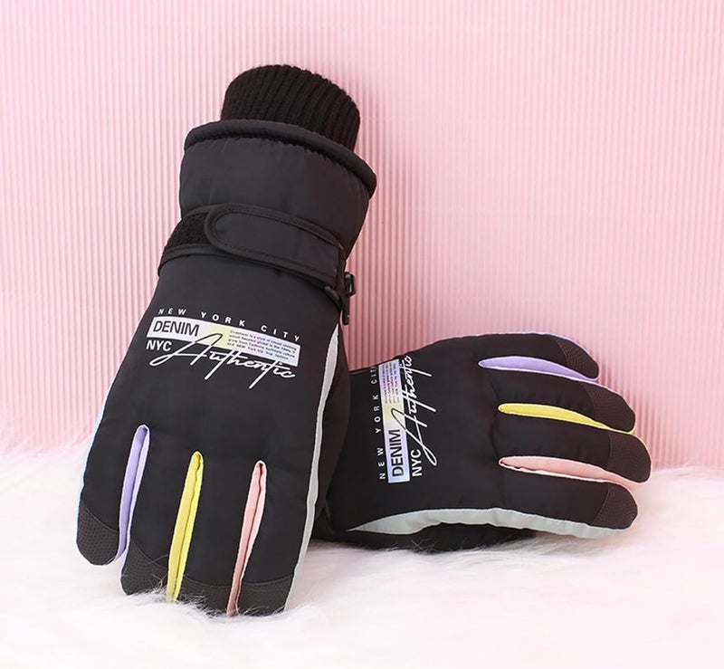 KEYDUACU Winter Ski Snow Gloves for Men, Women, Waterproof Touchscreen Windproof Cold Weather Hand Warming Winter Work Snowboard Gloves for Skiing Running and Cycling - Image 1
